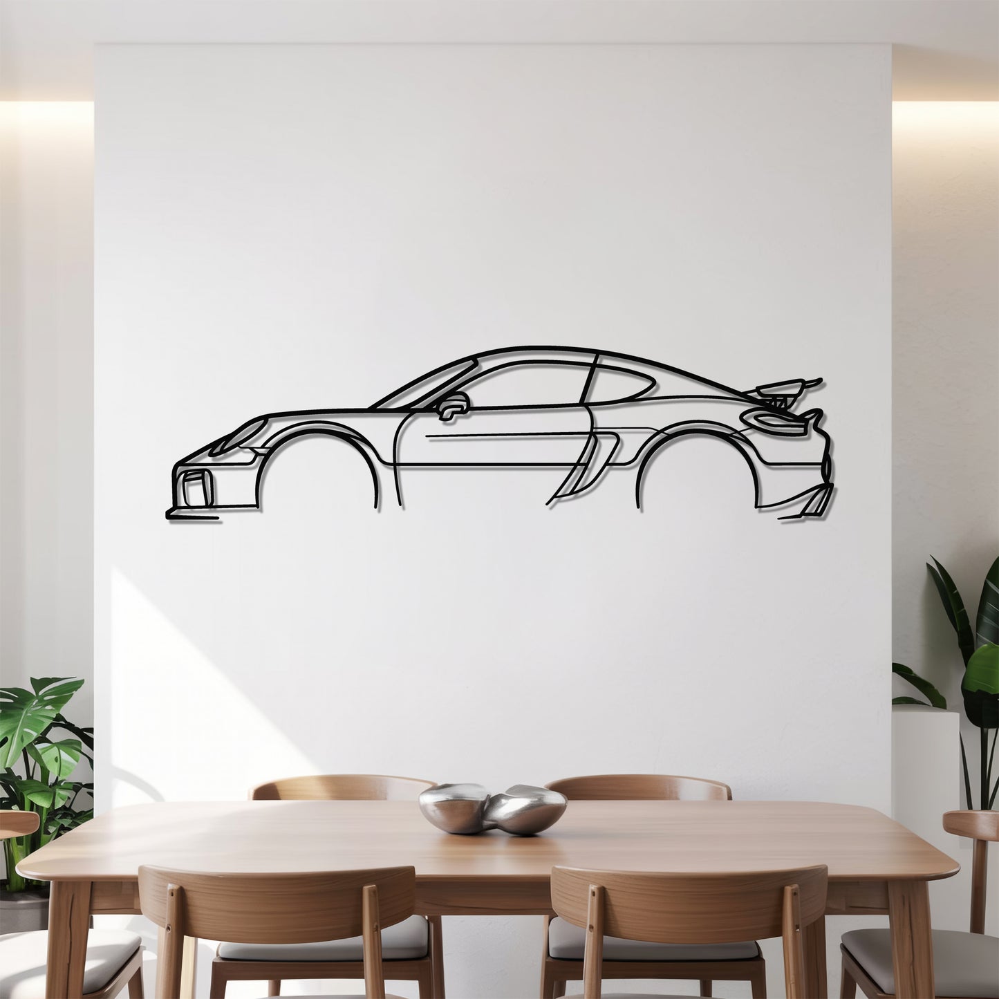 Cayman GT4 (981) - Car Metal Silhouette Wall Art - Car Enthusiast Gift - Laser-cut Garage Decor