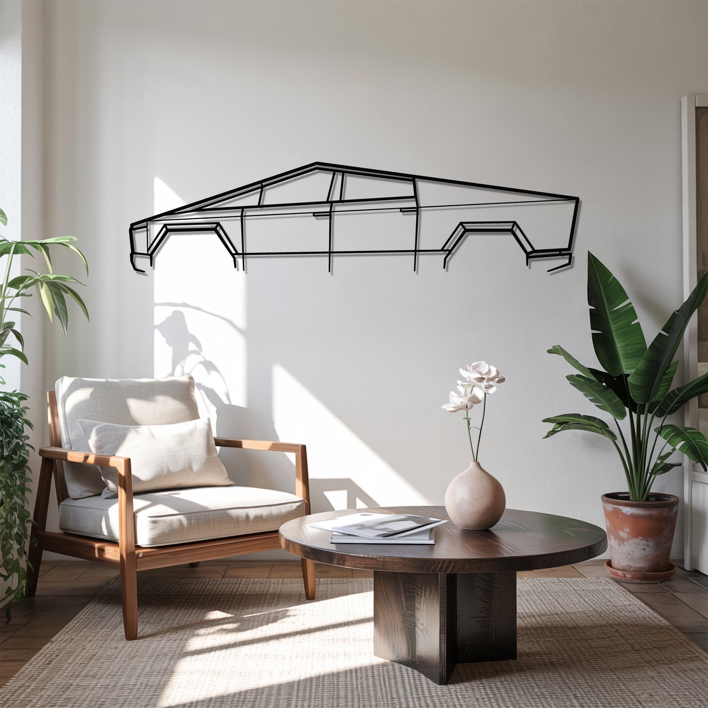 Cybertruck - Car Metal Silhouette Wall Art - Car Enthusiast Gift - Laser-cut Garage Decor