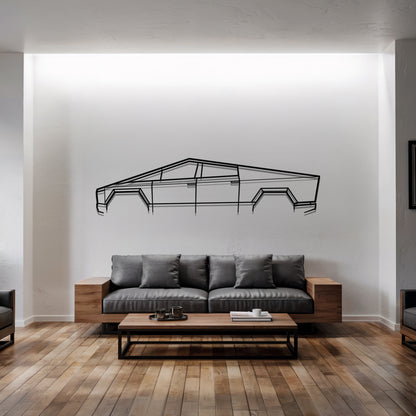 Cybertruck - Car Metal Silhouette Wall Art - Car Enthusiast Gift - Laser-cut Garage Decor