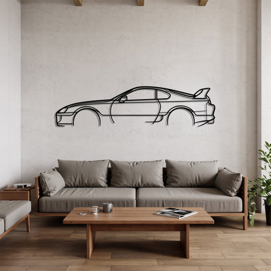 Supra MKIV - Car Metal Silhouette Wall Art - Car Enthusiast Gift - Laser-cut Garage Decor