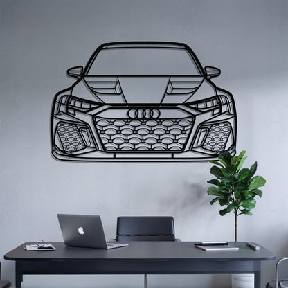 RS3 Front - Car Metal Silhouette Wall Art - Car Enthusiast Gift - Laser-cut Garage Decor
