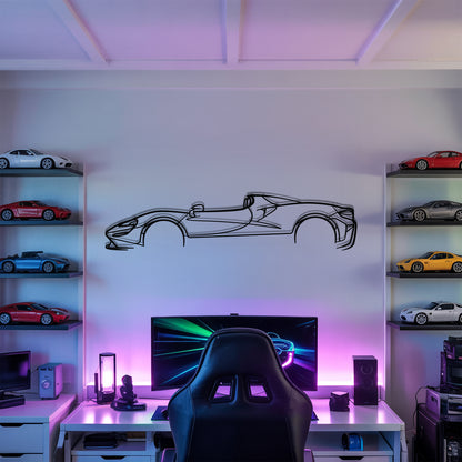 Elva - Car Metal Silhouette Wall Art - Car Enthusiast Gift - Laser-cut Garage Decor