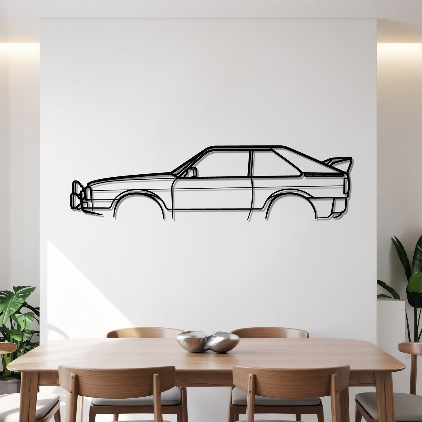 Sport Quattro - Car Metal Silhouette Wall Art - Car Enthusiast Gift - Laser-cut Garage Decor
