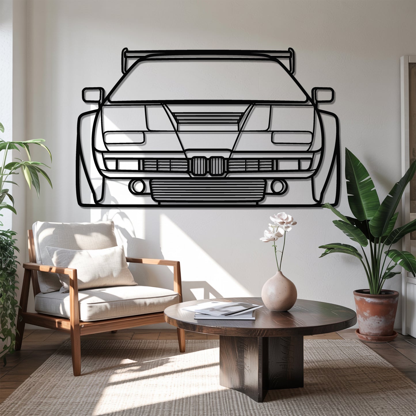 M1 Front - Car Metal Silhouette Wall Art - Car Enthusiast Gift - Laser-cut Garage Decor
