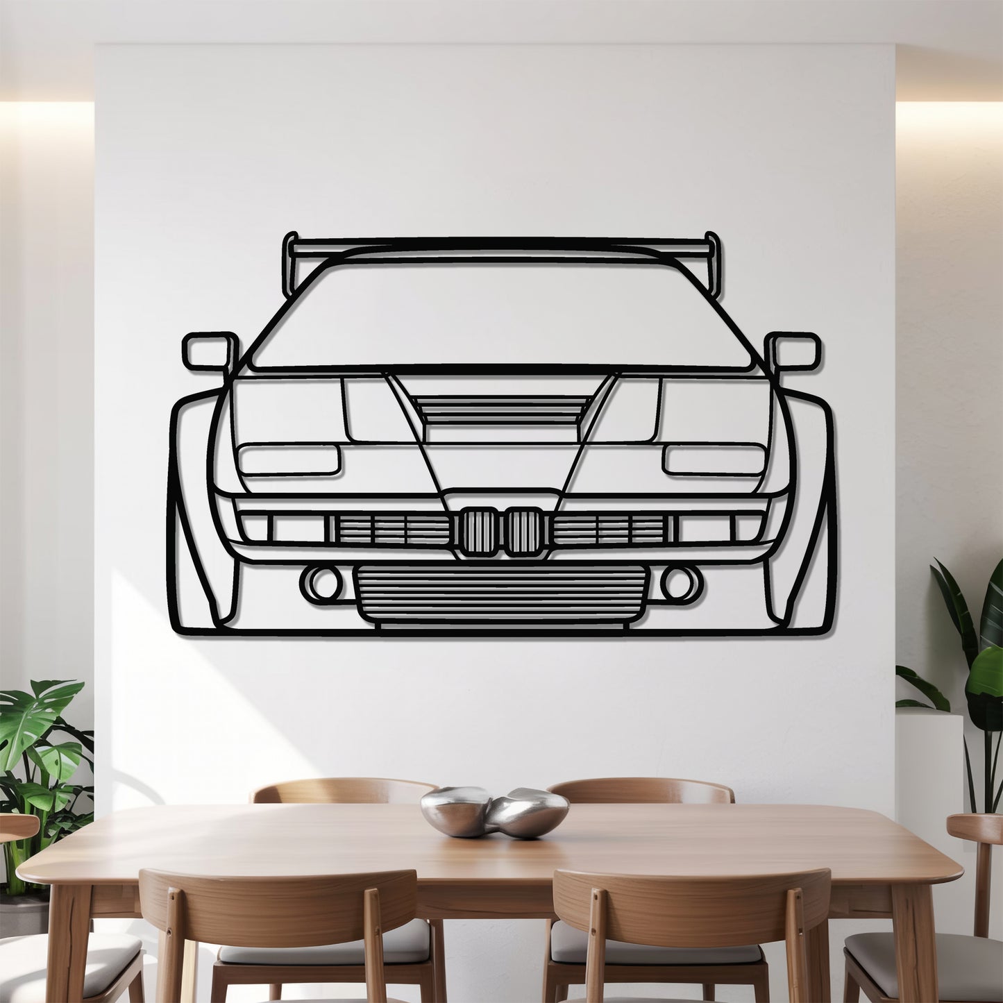 M1 Front - Car Metal Silhouette Wall Art - Car Enthusiast Gift - Laser-cut Garage Decor