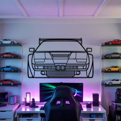 M1 Front - Car Metal Silhouette Wall Art - Car Enthusiast Gift - Laser-cut Garage Decor