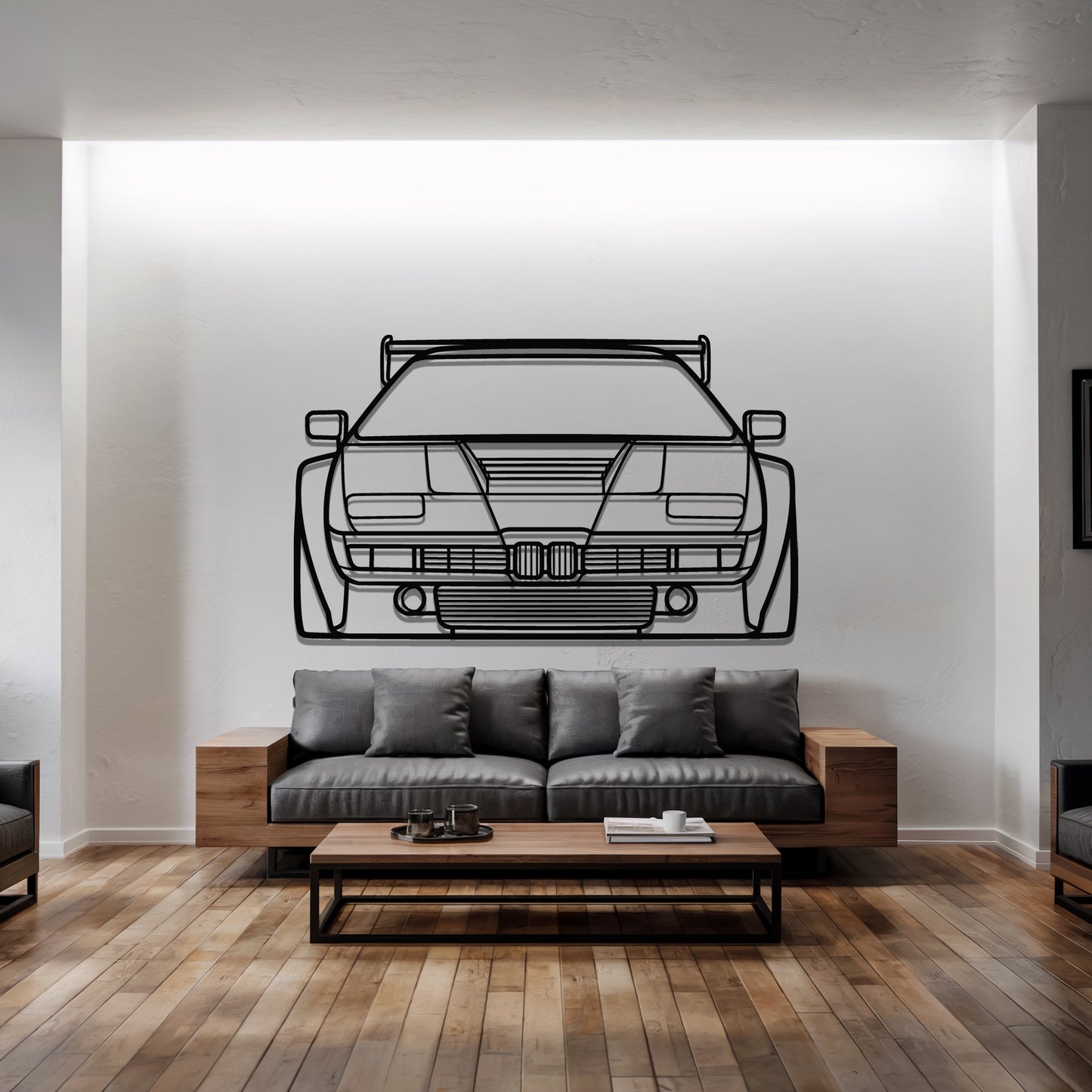 M1 Front - Car Metal Silhouette Wall Art - Car Enthusiast Gift - Laser-cut Garage Decor