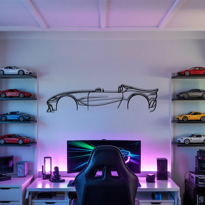 Aston V12 Speedster - Car Metal Silhouette Wall Art - Car Enthusiast Gift - Laser-cut Garage Decor