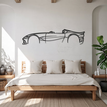 Aston V12 Speedster - Car Metal Silhouette Wall Art - Car Enthusiast Gift - Laser-cut Garage Decor