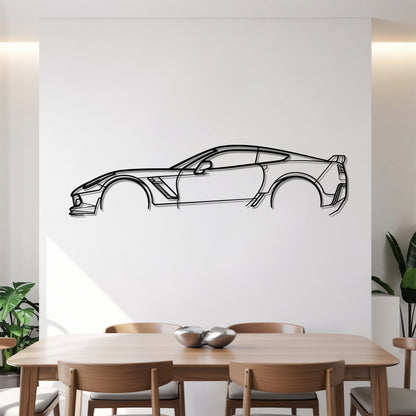 Corvette Z06 (C7) - Car Metal Silhouette Wall Art - Car Enthusiast Gift - Laser-cut Garage Decor