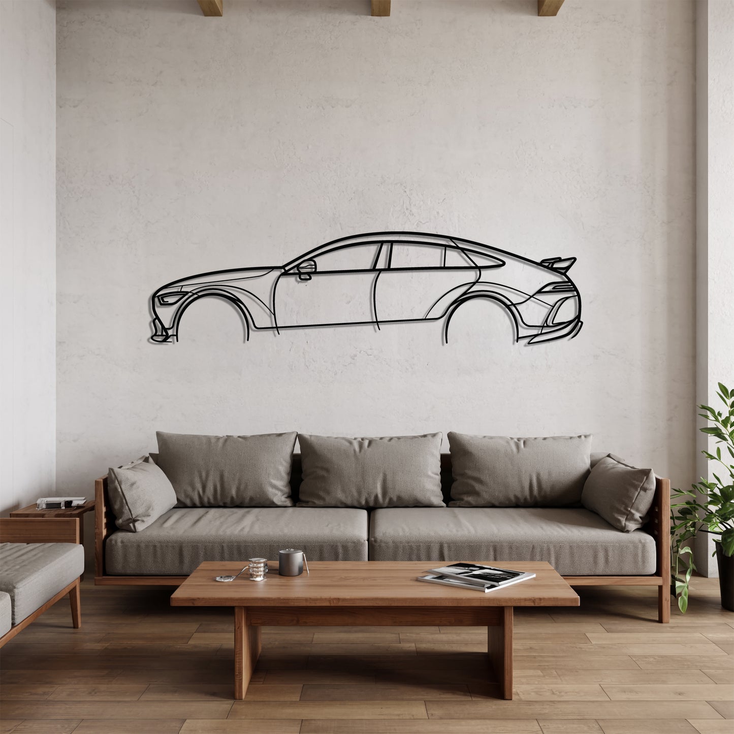 AMG GT63 S - Car Metal Silhouette Wall Art - Car Enthusiast Gift - Laser-cut Garage Decor
