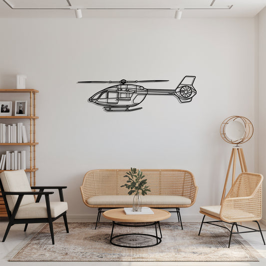 H145 - Helicopter Metal Silhouette Wall Art - Aviation Gift - Pilot Office Decor