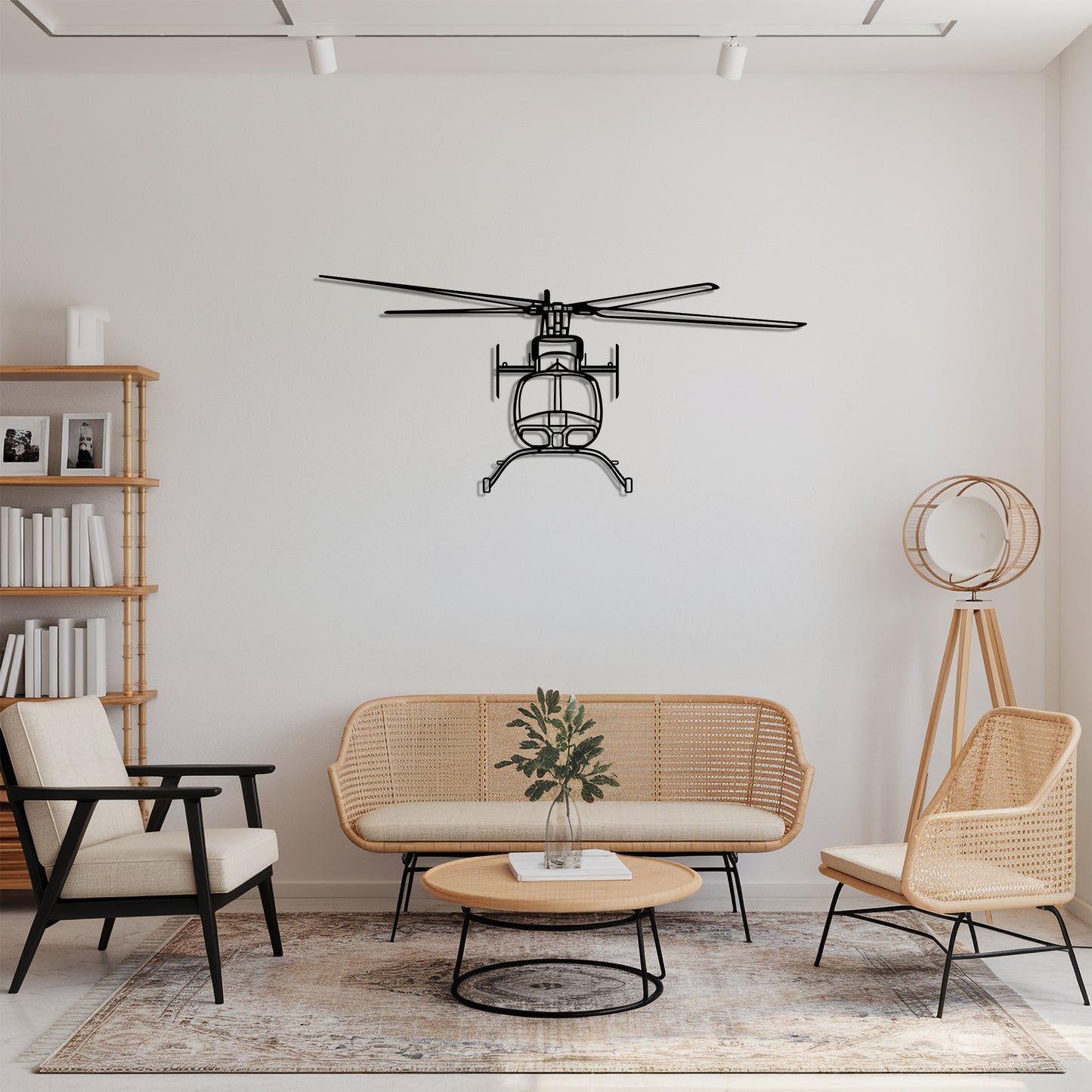 407 GX FRONT - Helicopter Metal Silhouette Wall Art - Aviation Gift - Pilot Office Decor