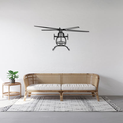 407 GX FRONT - Helicopter Metal Silhouette Wall Art - Aviation Gift - Pilot Office Decor