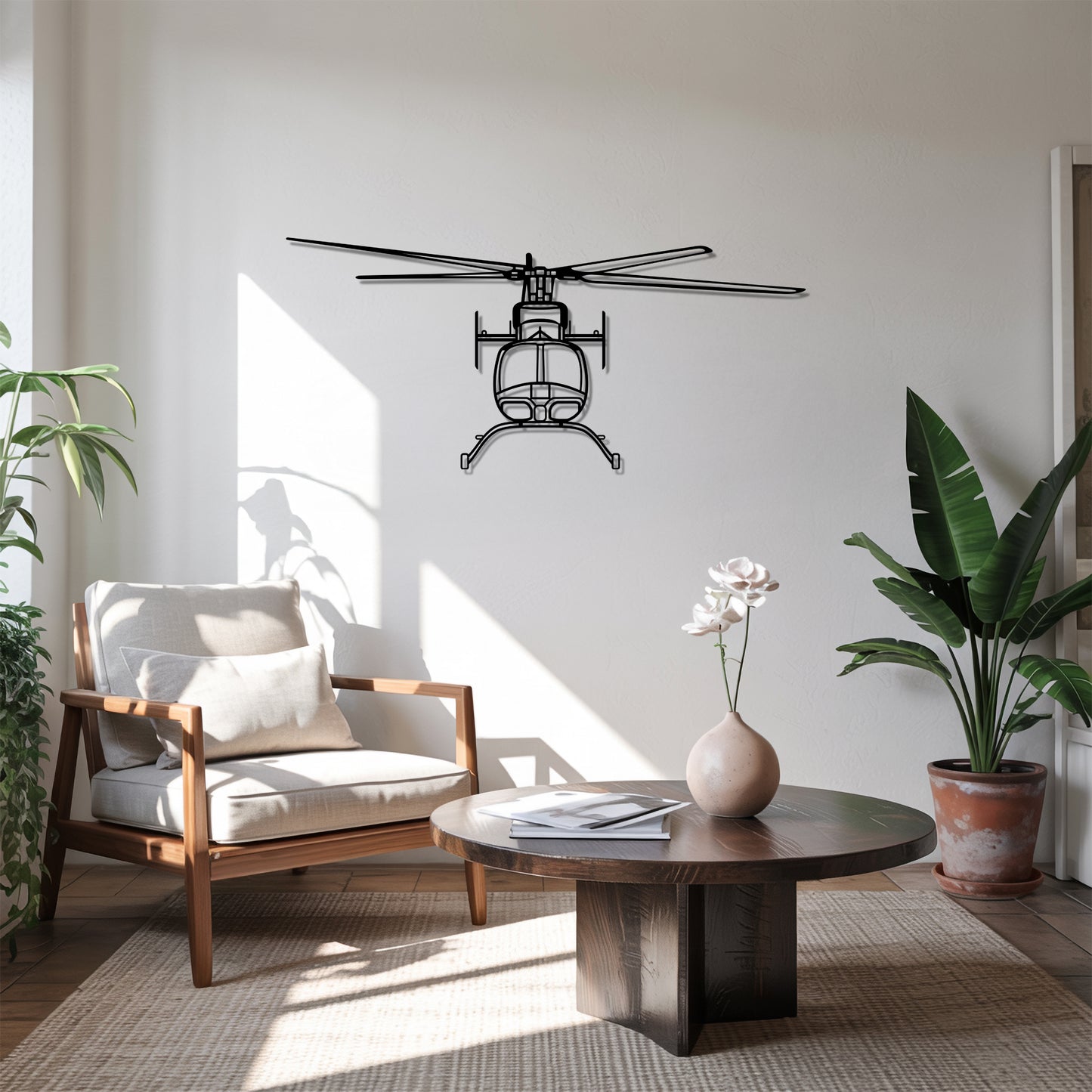 407 GX FRONT - Helicopter Metal Silhouette Wall Art - Aviation Gift - Pilot Office Decor