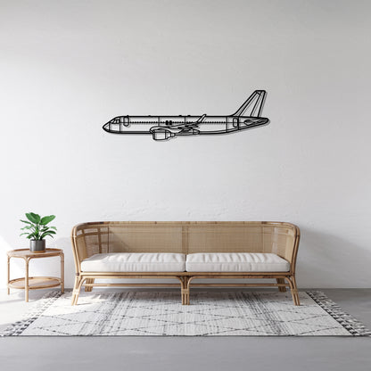 A320 - Airplane Metal Silhouette Wall Art - Aviation Gift - Pilot Office Decor