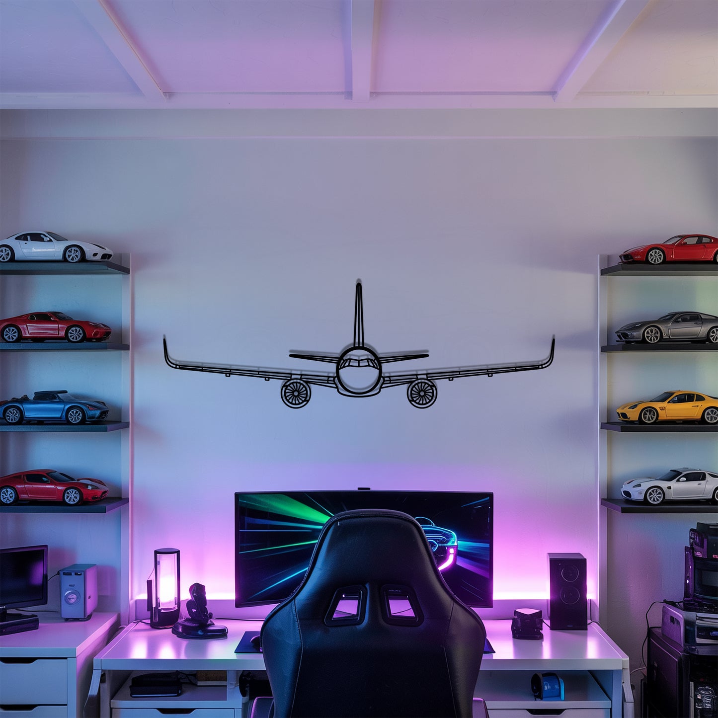 A321 - Airplane Metal Silhouette Wall Art - Aviation Gift - Pilot Office Decor