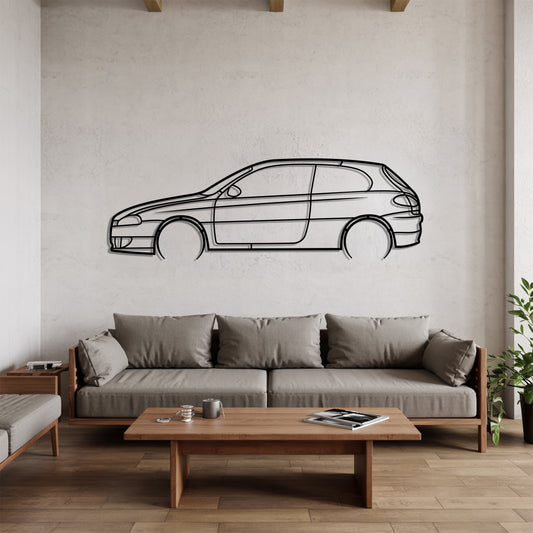 Alfa 147 Detailed - Car Metal Silhouette Wall Art - Car Enthusiast Gift - Laser-cut Garage Decor