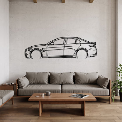 Alfa Giulia Detailed - Car Metal Silhouette Wall Art - Car Enthusiast Gift - Laser-cut Garage Decor