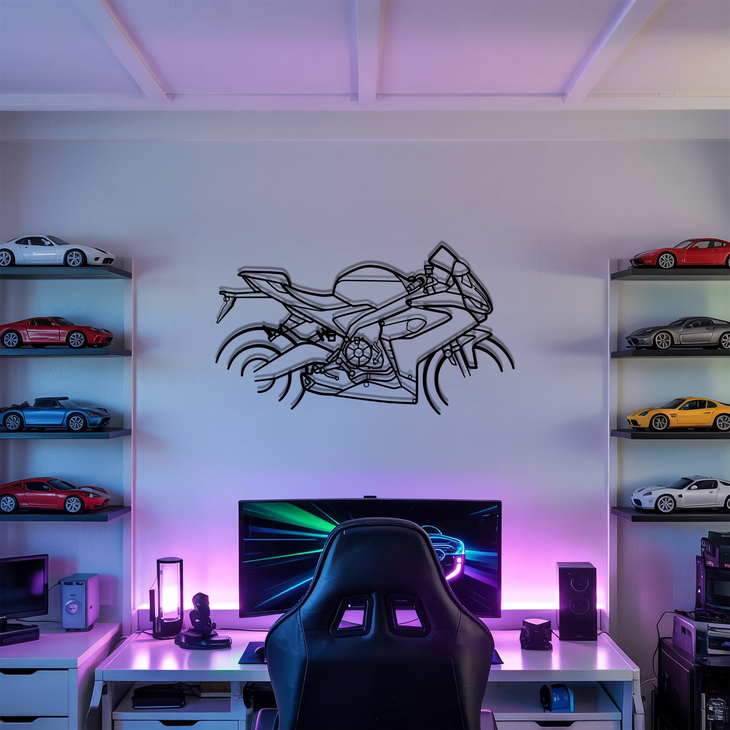 RS 660 - Motorcycle Metal Silhouette Wall Art - Bikers Gift - Garage Decor