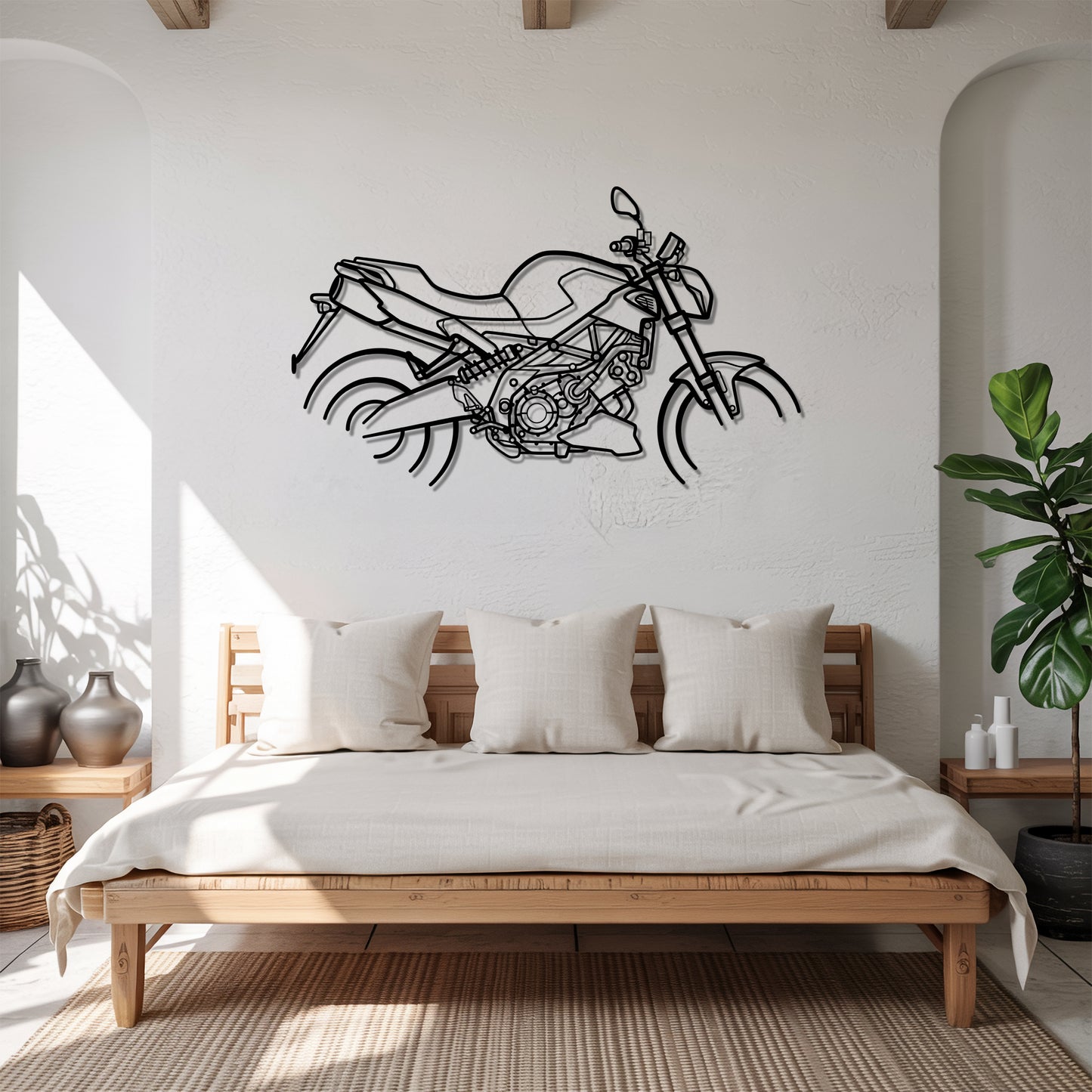 Shiver 900 - Motorcycle Metal Silhouette Wall Art - Bikers Gift - Garage Decor