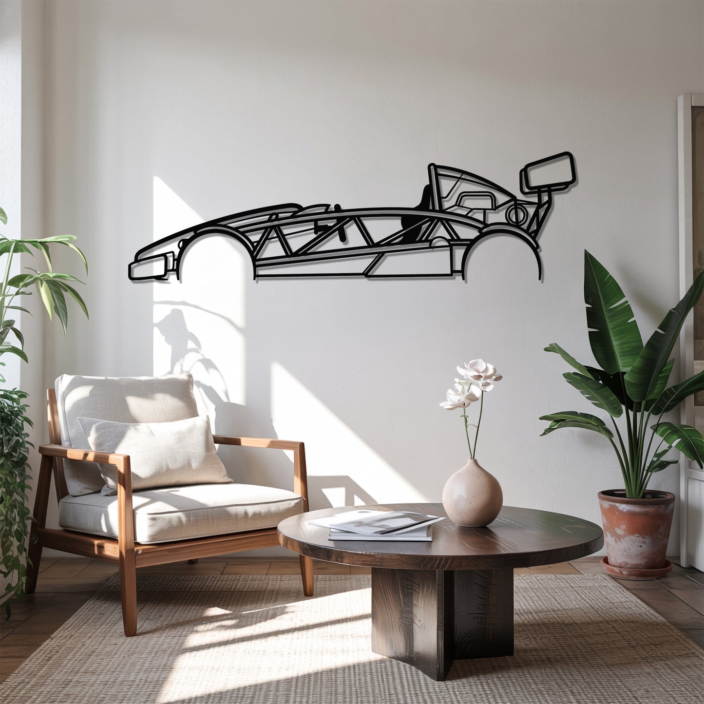 Atom 500 V8 - Car Metal Silhouette Wall Art - Car Enthusiast Gift - Laser-cut Garage Decor
