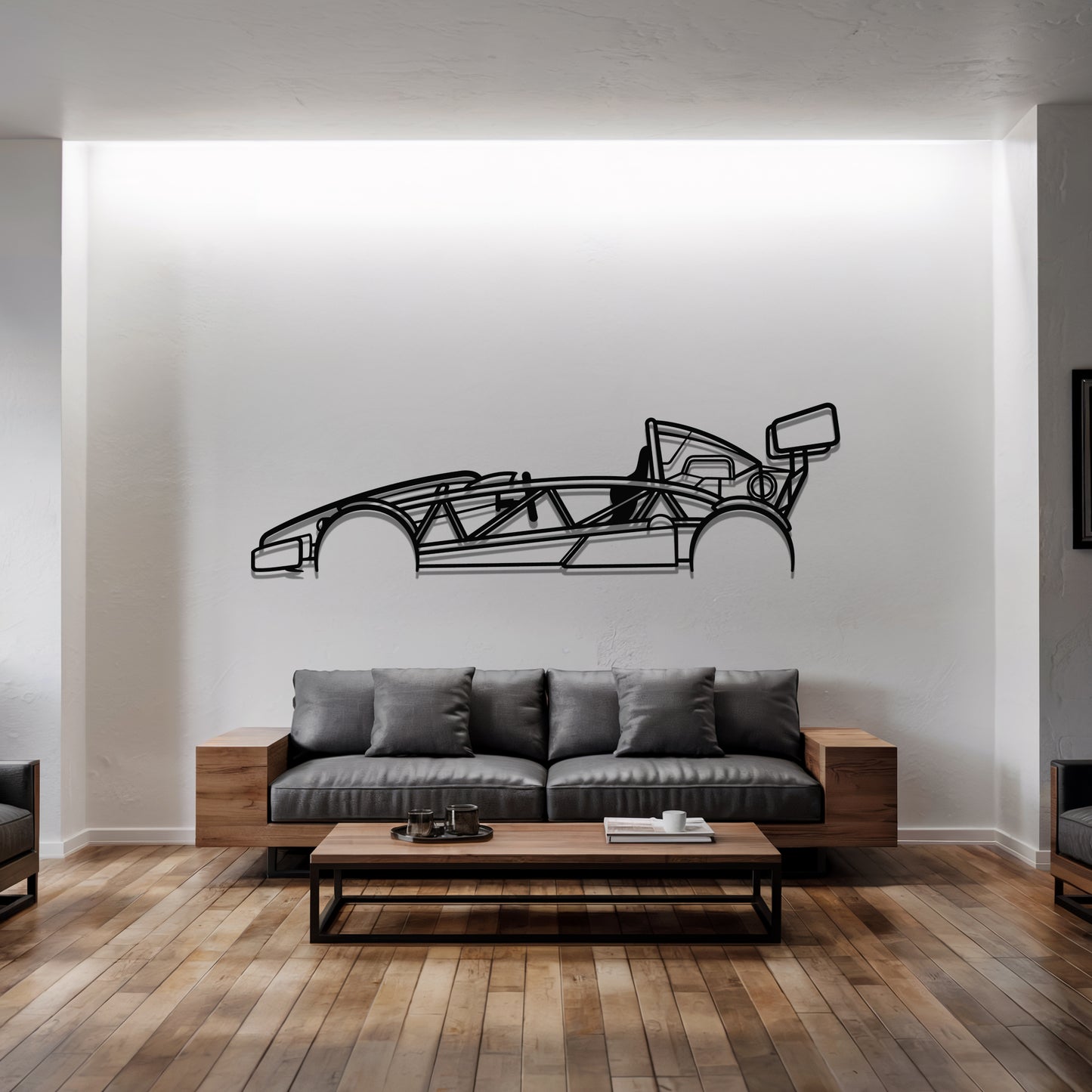Atom 500 V8 - Car Metal Silhouette Wall Art - Car Enthusiast Gift - Laser-cut Garage Decor