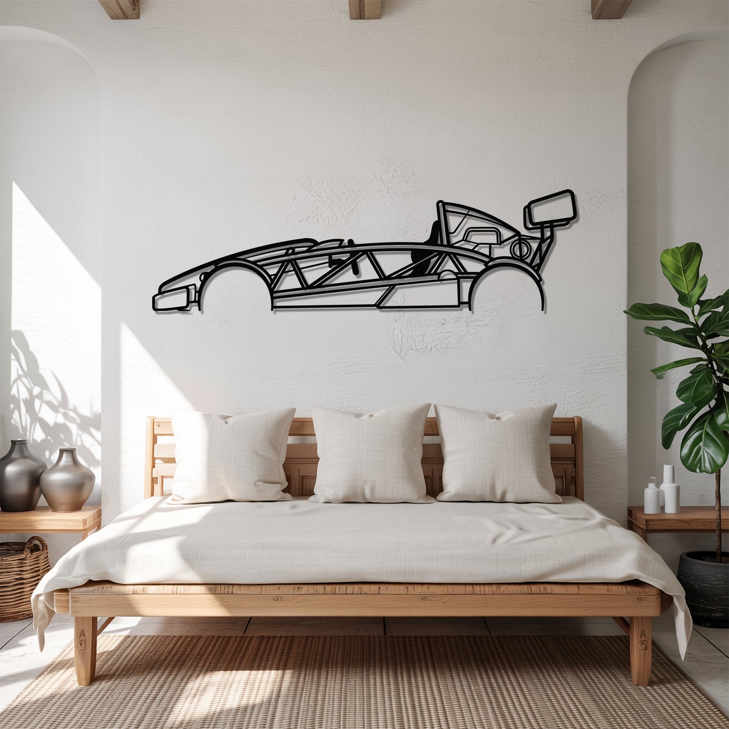 Atom 500 V8 - Car Metal Silhouette Wall Art - Car Enthusiast Gift - Laser-cut Garage Decor