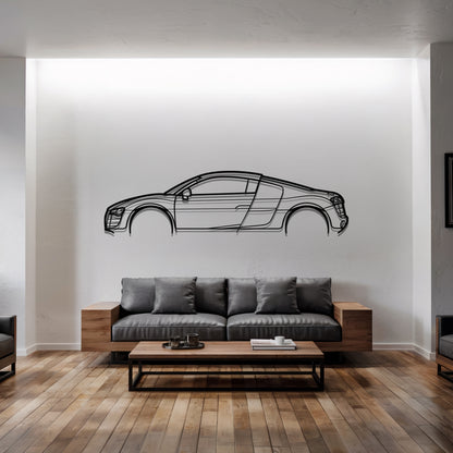 R8 (Gen 1) - Car Metal Silhouette Wall Art - Car Enthusiast Gift - Laser-cut Garage Decor