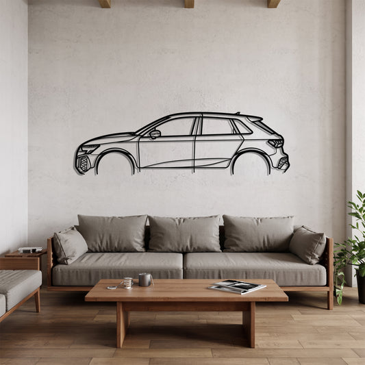 RS3 Sportback (8Y) - Car Metal Silhouette Wall Art - Car Enthusiast Gift - Laser-cut Garage Decor