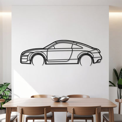 TT mk2 Detailed - Car Metal Silhouette Wall Art - Car Enthusiast Gift - Laser-cut Garage Decor