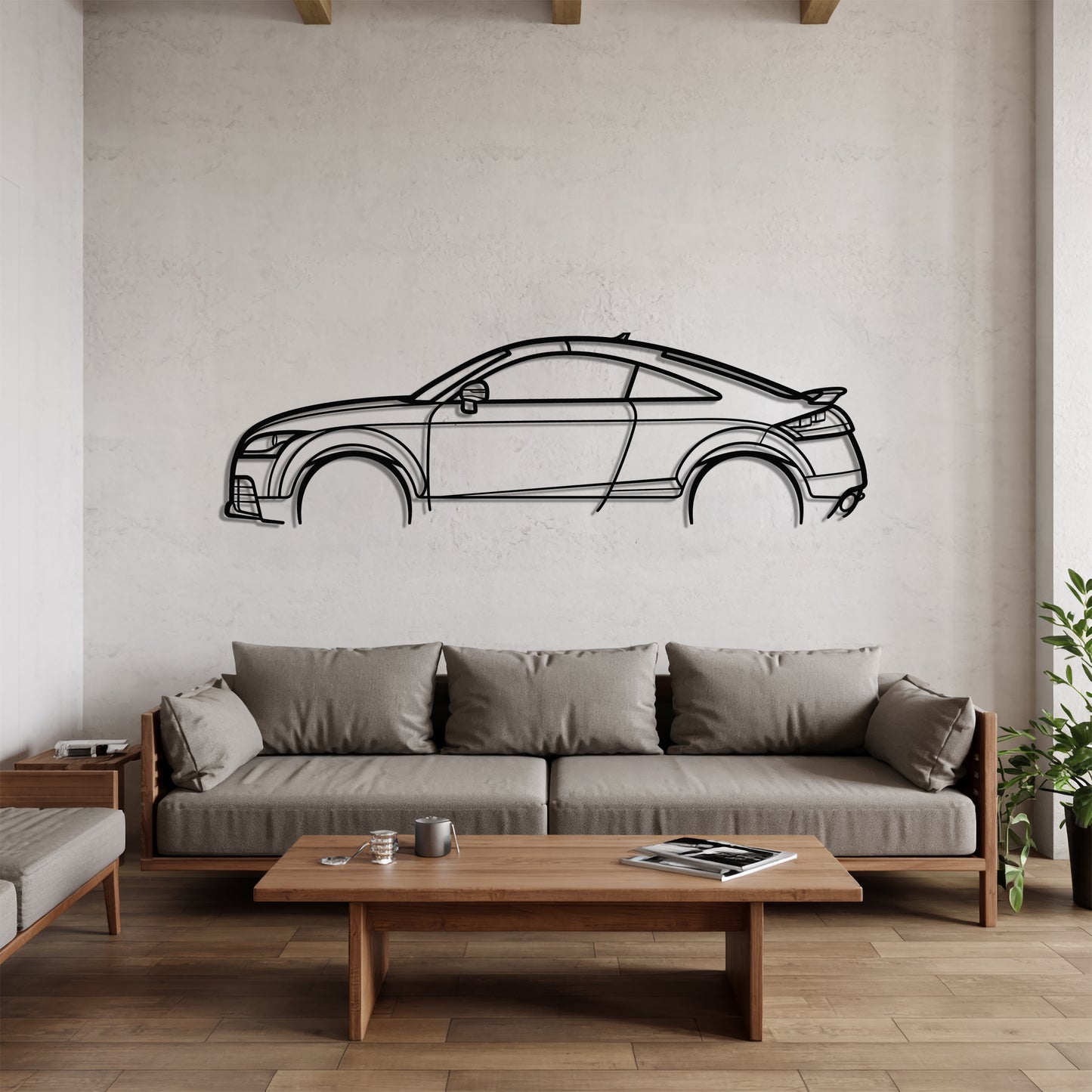 TT RS (MK2) - Car Metal Silhouette Wall Art - Car Enthusiast Gift - Laser-cut Garage Decor