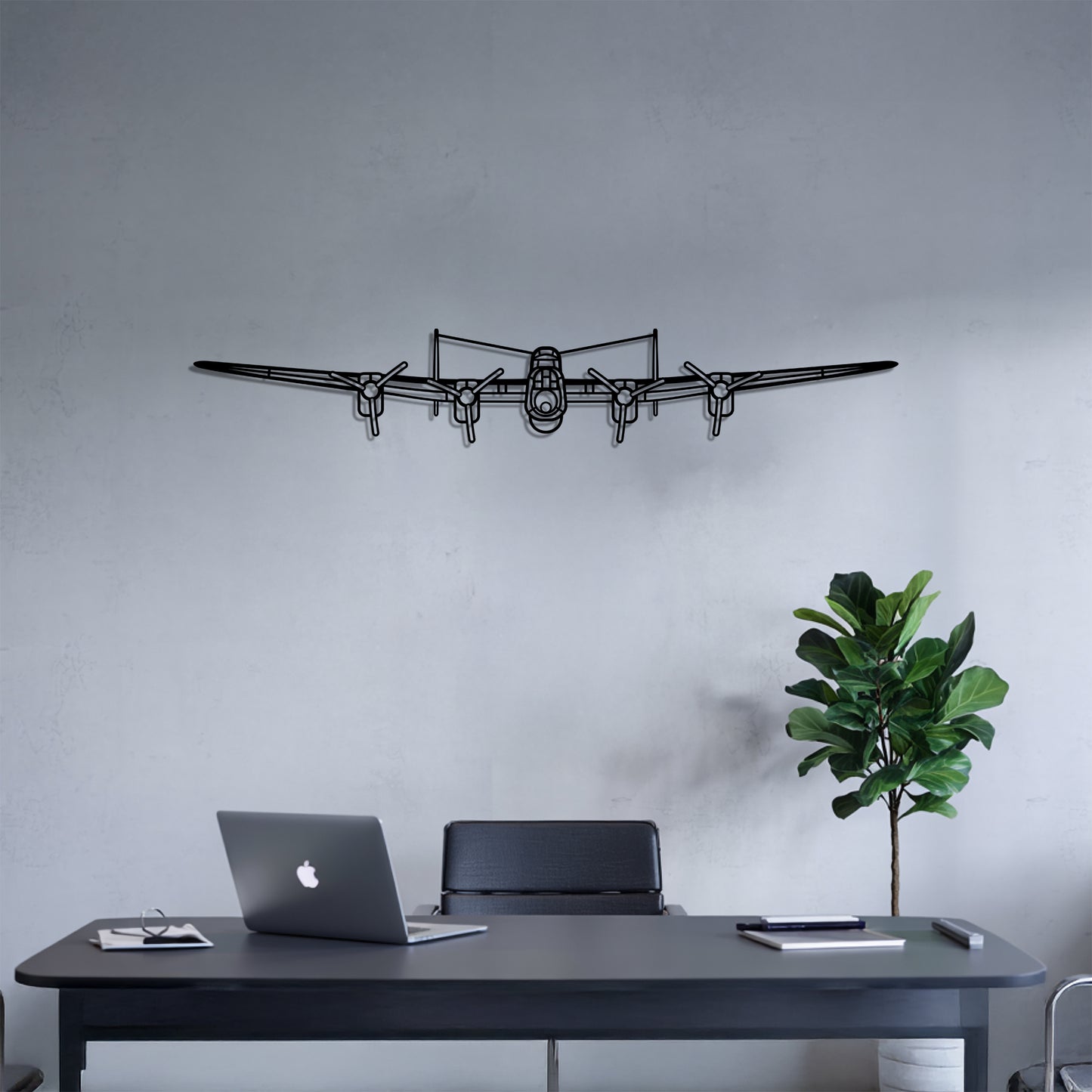 Lancaster MK I - Airplane Metal Silhouette Wall Art - Aviation Gift - Pilot Office Decor