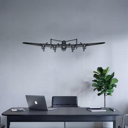 Lancaster MK I - Airplane Metal Silhouette Wall Art - Aviation Gift - Pilot Office Decor