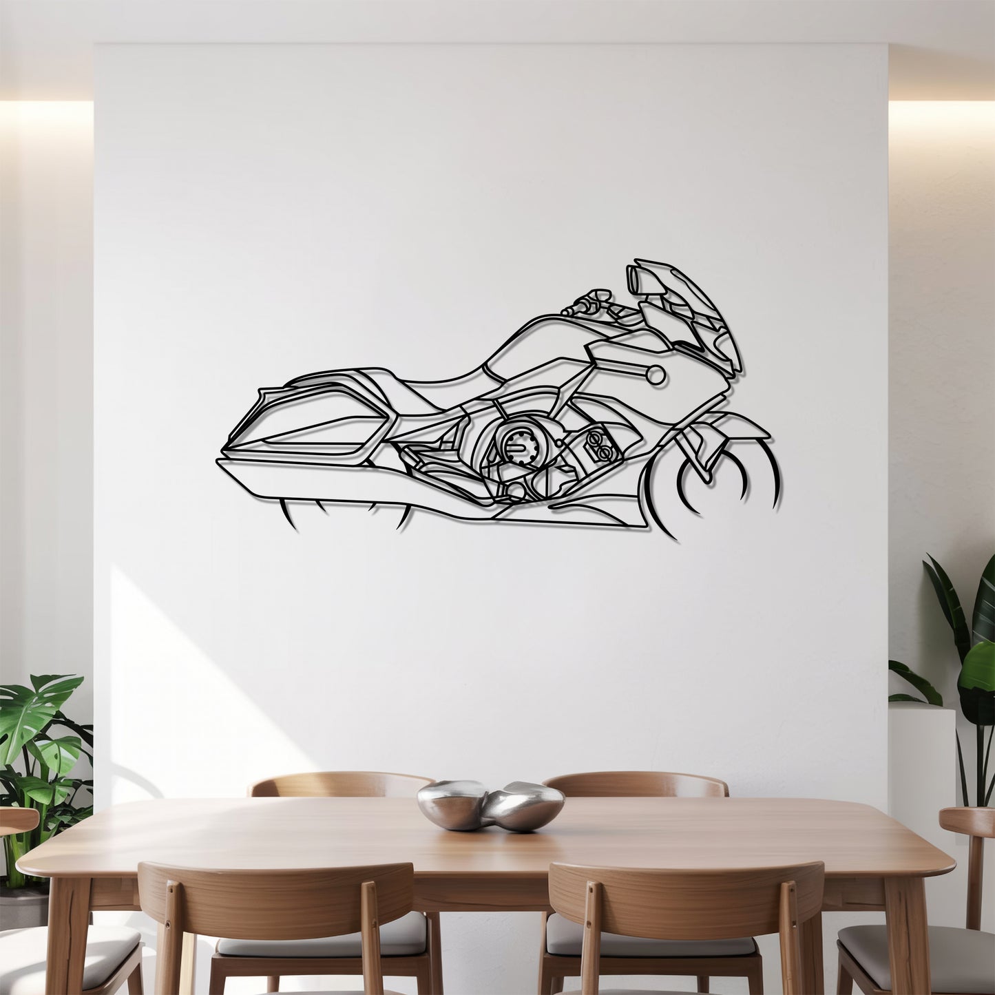 K1600B - Motorcycle Metal Silhouette Wall Art - Bikers Gift - Garage Decor