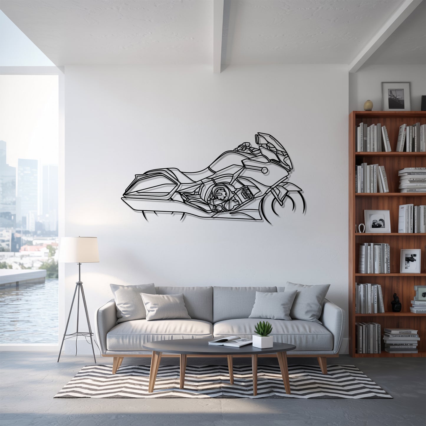 K1600B - Motorcycle Metal Silhouette Wall Art - Bikers Gift - Garage Decor