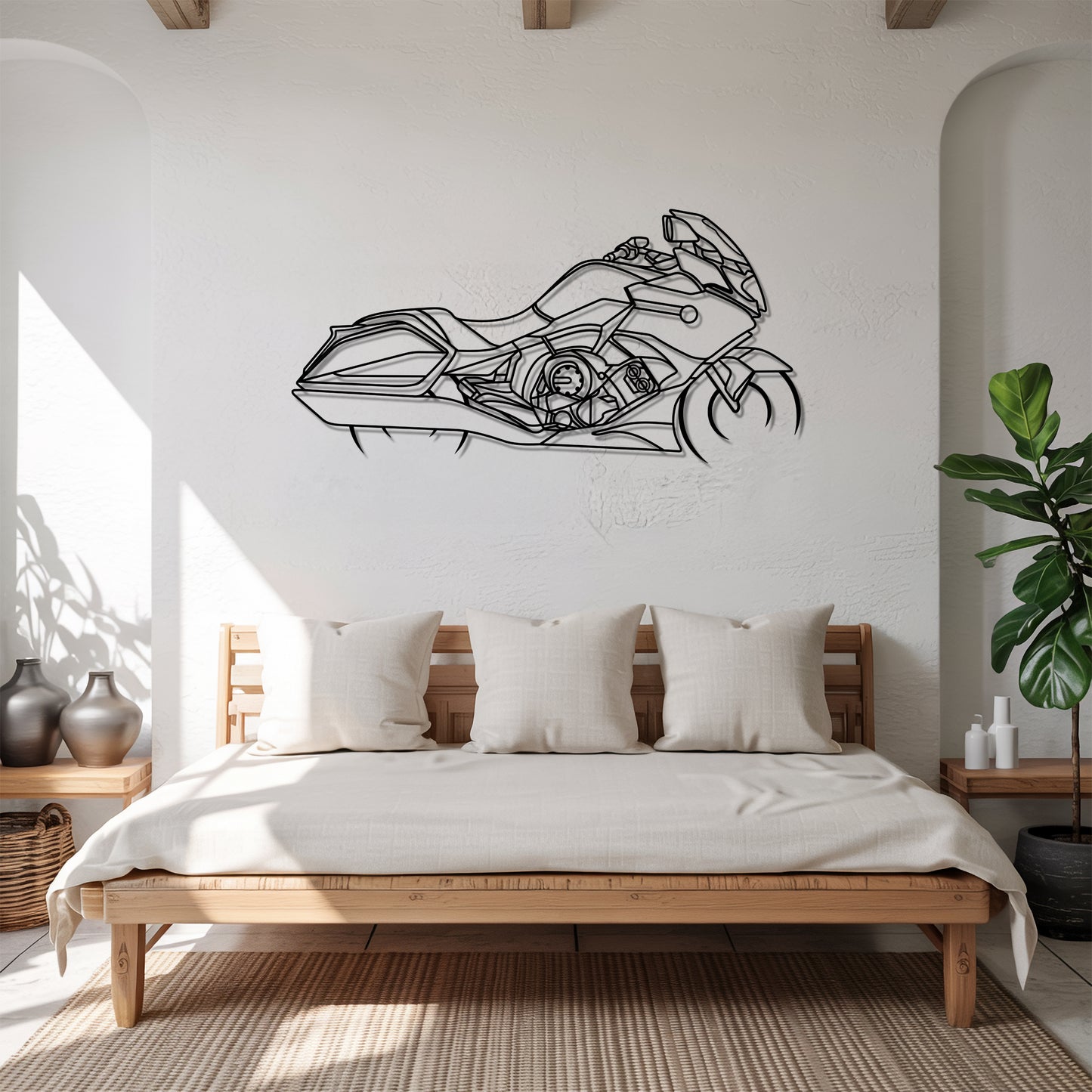 K1600B - Motorcycle Metal Silhouette Wall Art - Bikers Gift - Garage Decor