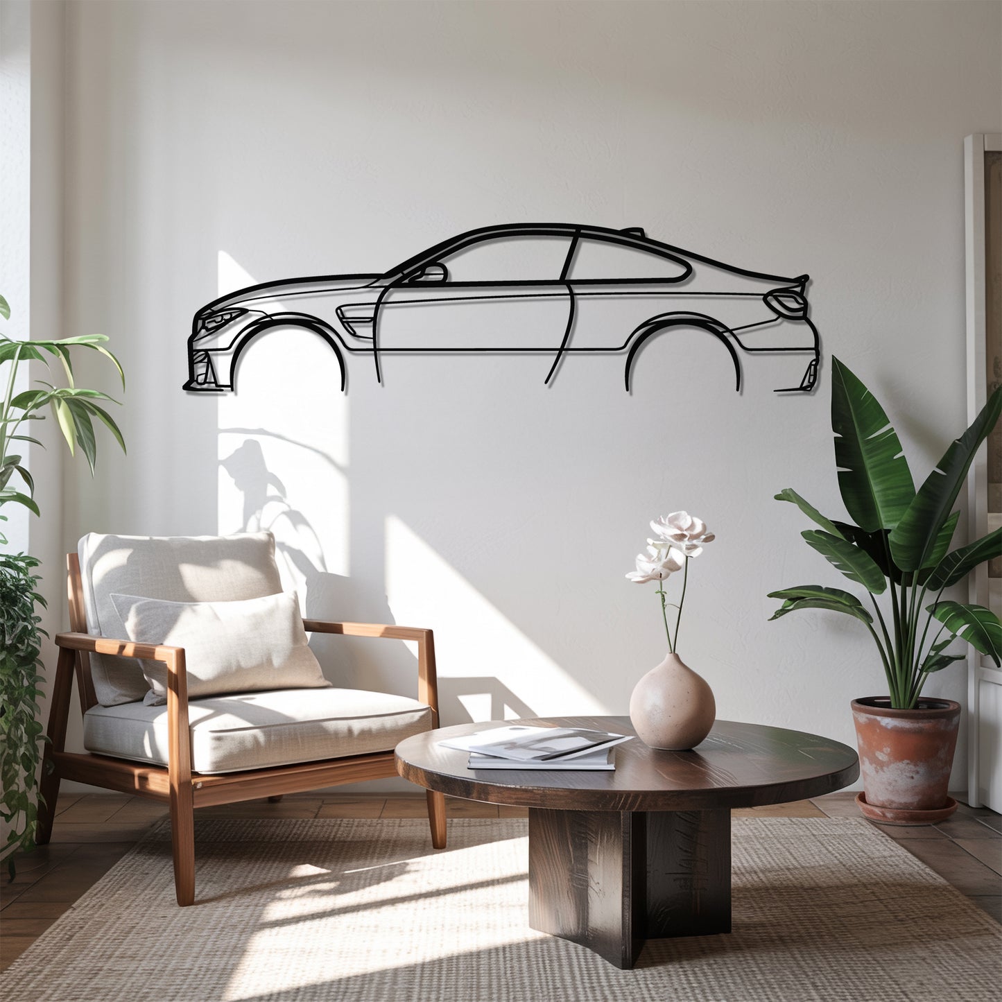 M4 F82 - Car Metal Silhouette Wall Art - Car Enthusiast Gift - Laser-cut Garage Decor