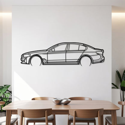 5-series G30 Detailed - Car Metal Silhouette Wall Art - Car Enthusiast Gift - Laser-cut Garage Decor