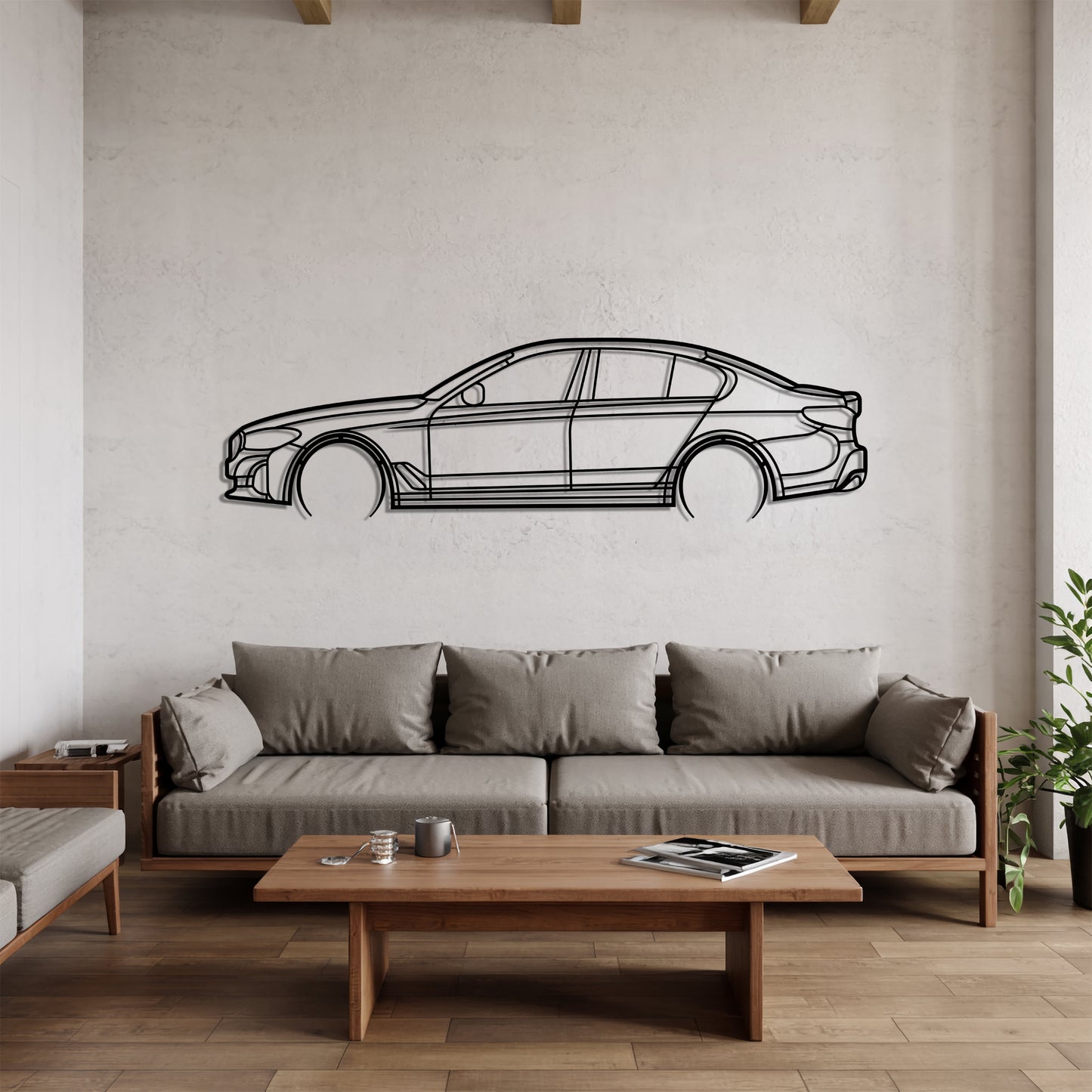 5-series G30 Detailed - Car Metal Silhouette Wall Art - Car Enthusiast Gift - Laser-cut Garage Decor