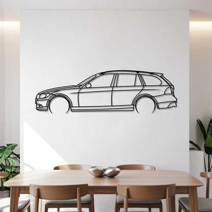 E91 Touring Detailed - Car Metal Silhouette Wall Art - Car Enthusiast Gift - Laser-cut Garage Decor