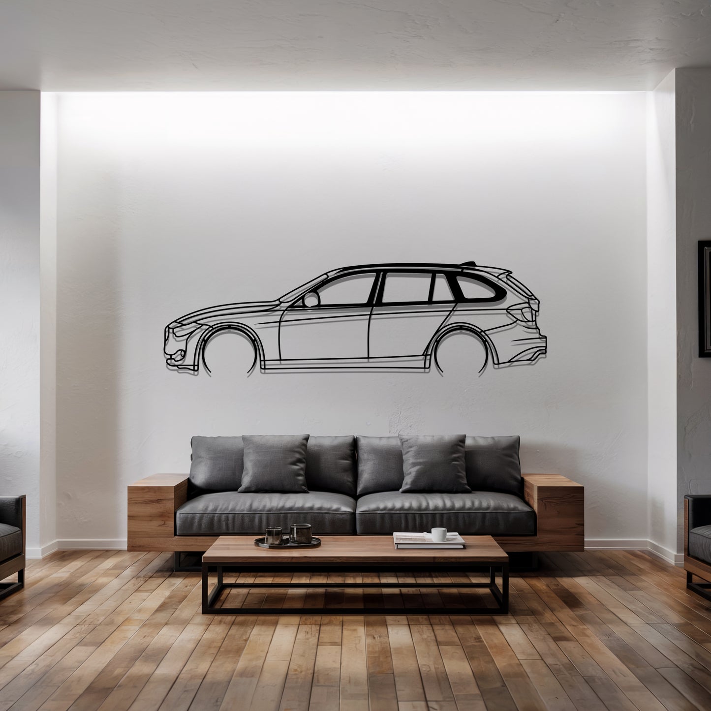 F31 Touring Detailed - Car Metal Silhouette Wall Art - Car Enthusiast Gift - Laser-cut Garage Decor