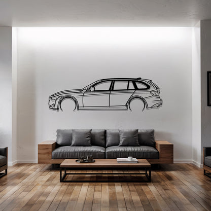 F31 Touring Detailed - Car Metal Silhouette Wall Art - Car Enthusiast Gift - Laser-cut Garage Decor