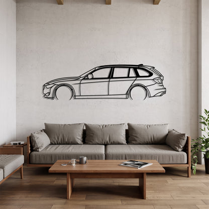 F31 Touring Detailed - Car Metal Silhouette Wall Art - Car Enthusiast Gift - Laser-cut Garage Decor