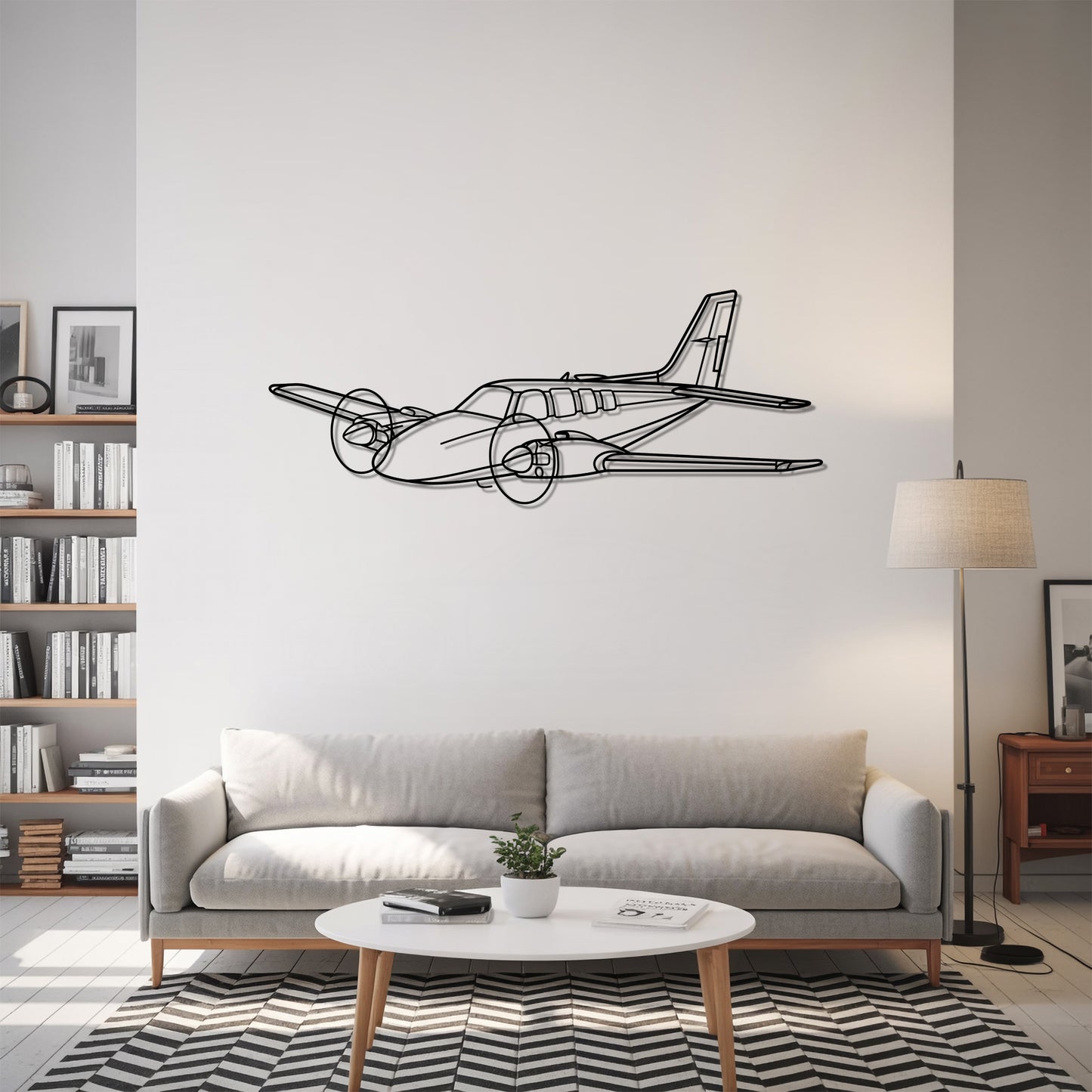 Baron 58  - Airplane Metal Silhouette Wall Art - Aviation Gift - Pilot Office Decor