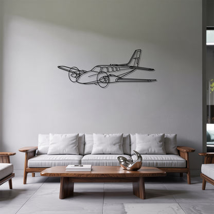 Baron 58  - Airplane Metal Silhouette Wall Art - Aviation Gift - Pilot Office Decor