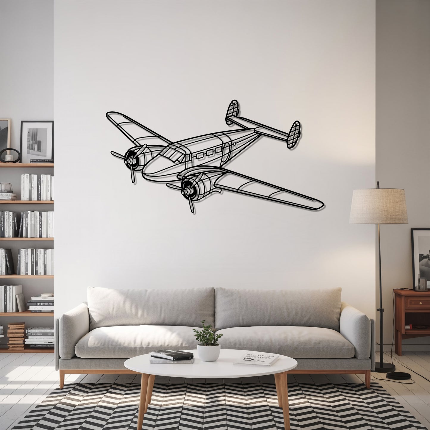 Model 18 - Airplane Metal Silhouette Wall Art - Aviation Gift - Pilot Office Decor