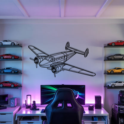 Model 18 - Airplane Metal Silhouette Wall Art - Aviation Gift - Pilot Office Decor