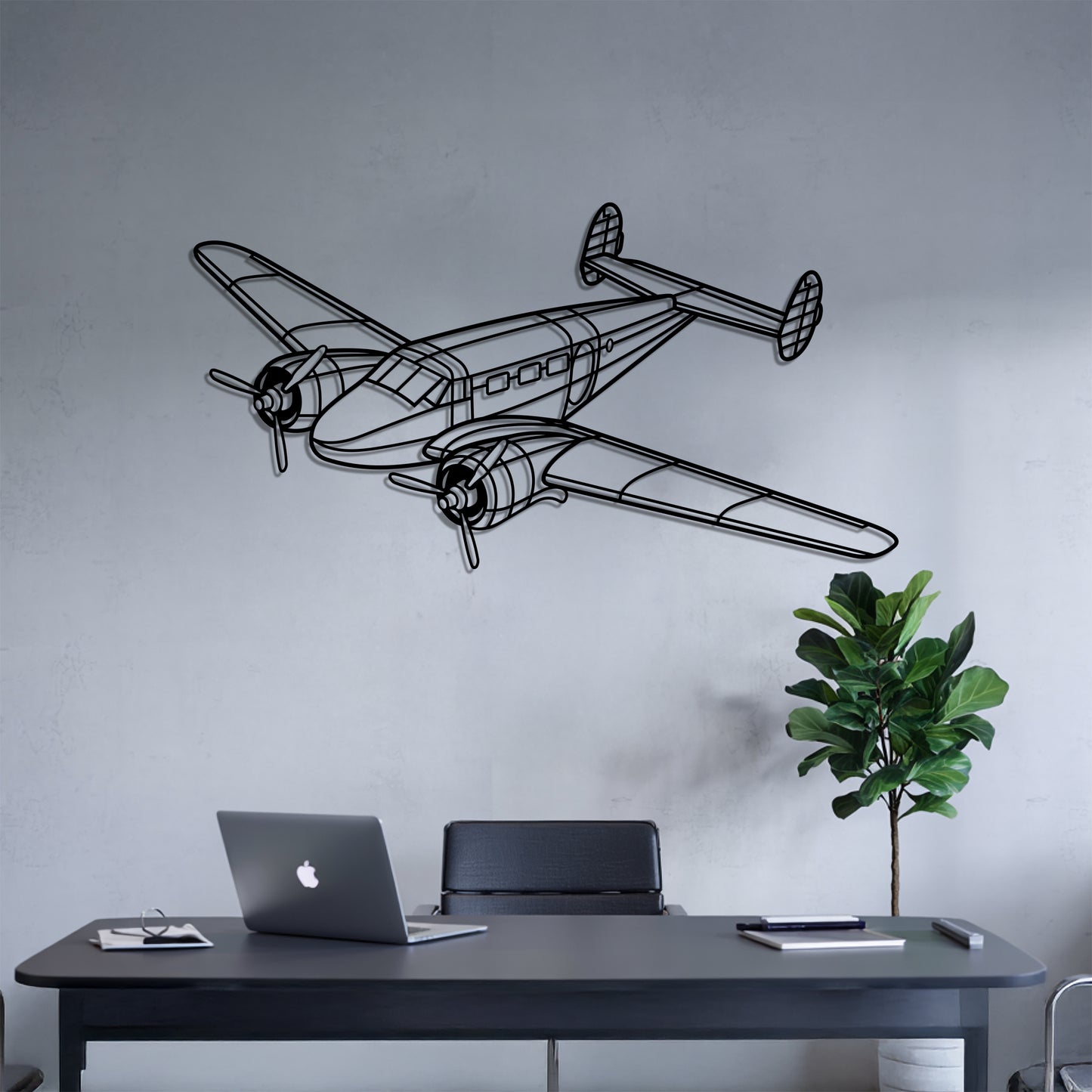 Model 18 - Airplane Metal Silhouette Wall Art - Aviation Gift - Pilot Office Decor