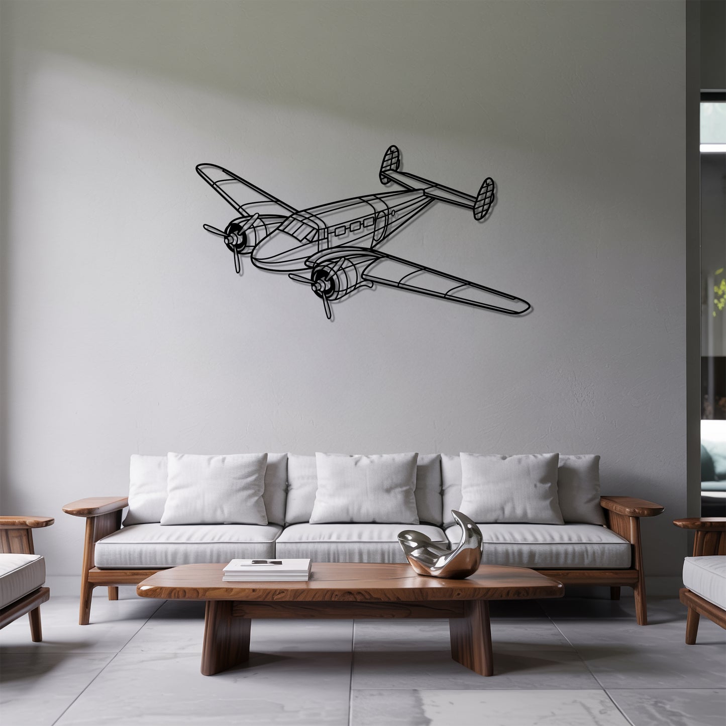 Model 18 - Airplane Metal Silhouette Wall Art - Aviation Gift - Pilot Office Decor